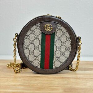 Gucci GG Logo Ophidia Round Shoulder Bag Crossbody